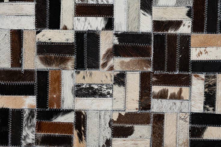 Detail image of 5' x 8' Cowhide Leather Rug