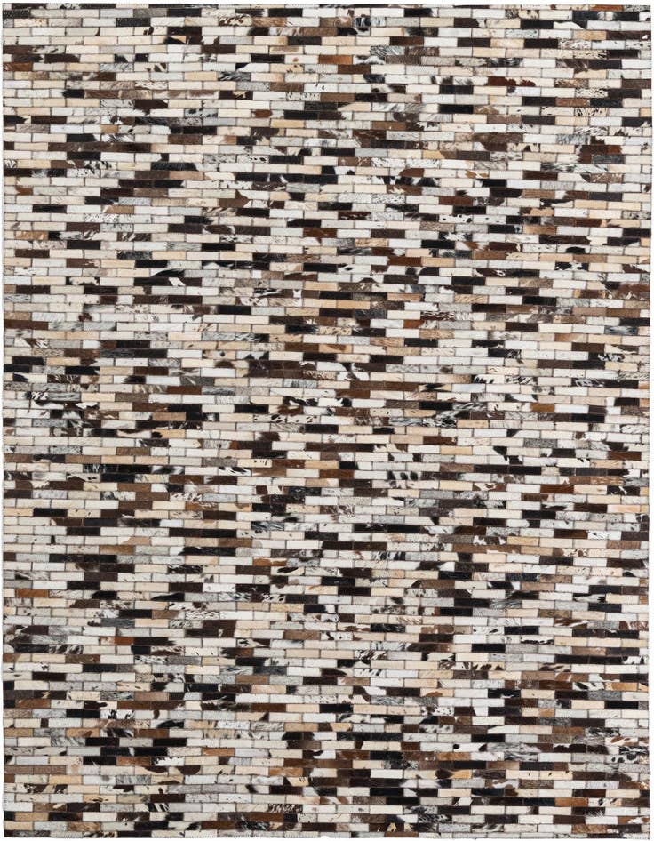 Detail image of 5' x 7' 10 Cowhide Leather Rug