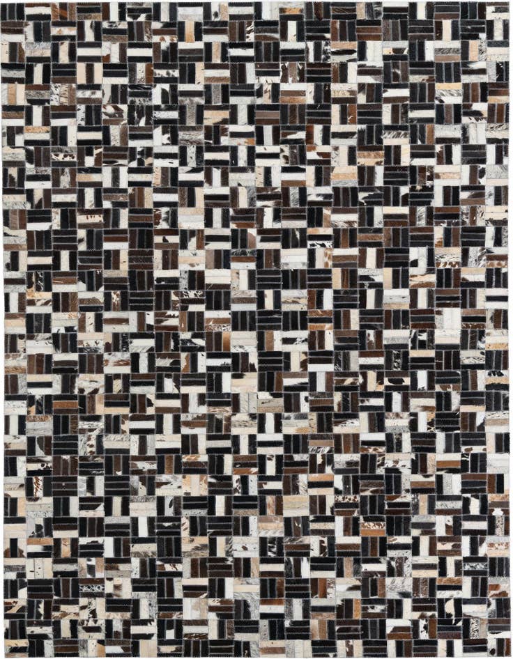 Detail image of 5' x 7' 10 Cowhide Leather Rug