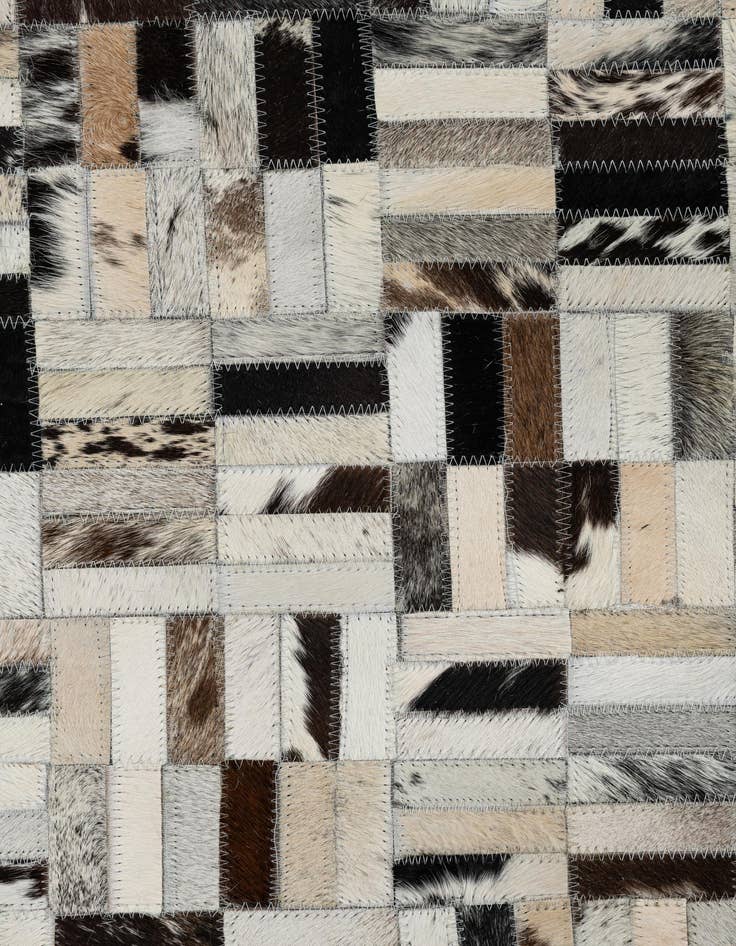 Detail image of 5' x 7' 9 Cowhide Leather Rug