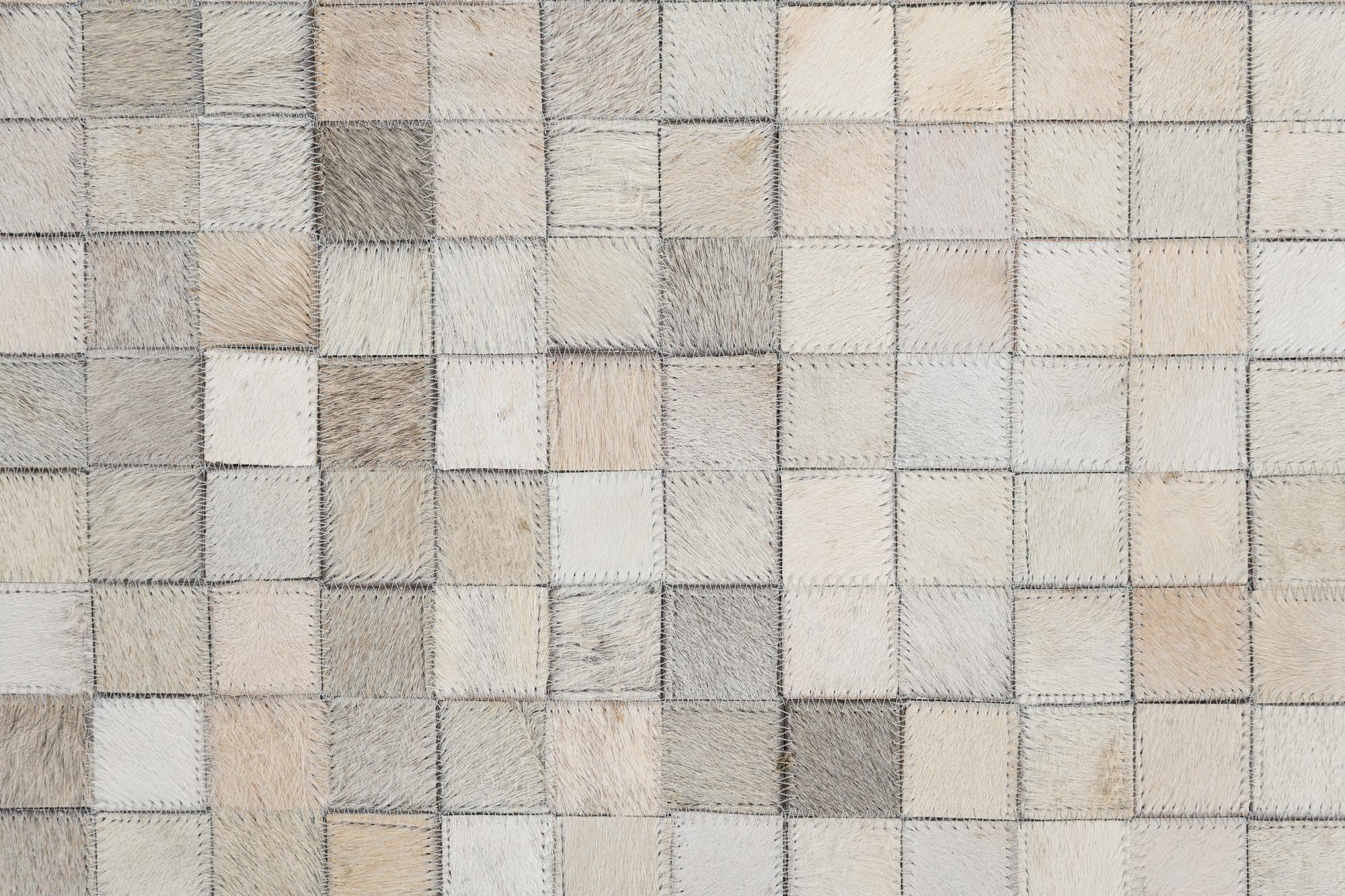 5' 3 x 7' 8 Cowhide Leather Rug