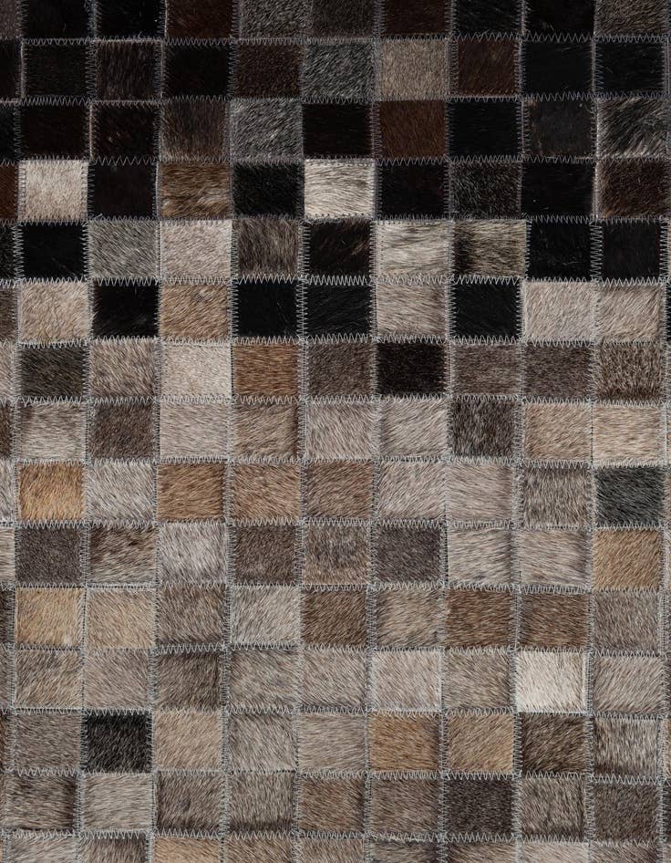 Detail image of 5' 3 x 7' 8 Cowhide Leather Rug