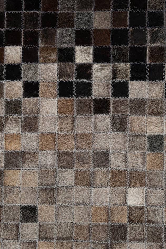 Detail image of 5' 3 x 7' 8 Cowhide Leather Rug