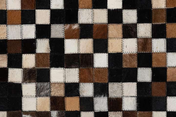 5' x 8' Cowhide Leather Rug