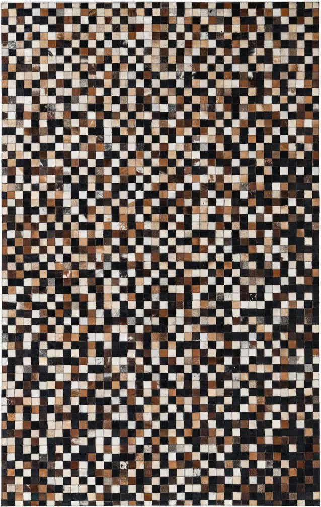 5' x 8' Cowhide Leather Rug