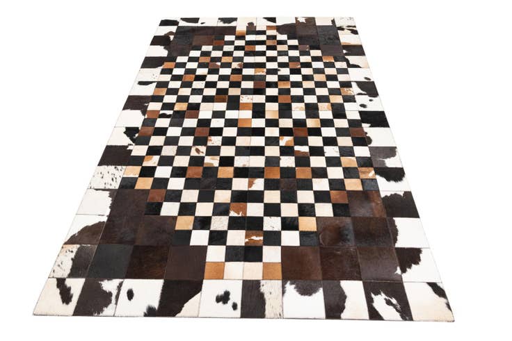 Detail image of 5' 1 x 8' 1 Cowhide Leather Rug