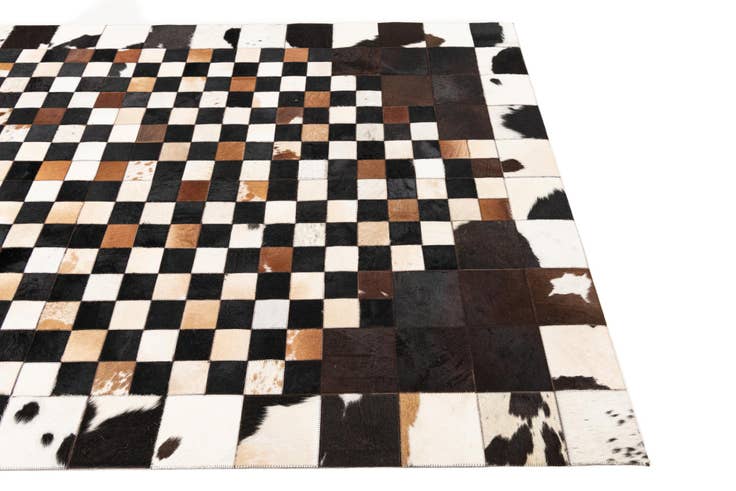 Detail image of 5' 1 x 8' 1 Cowhide Leather Rug