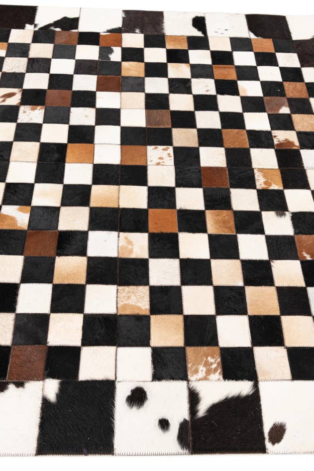 Detail image of 5' 1 x 8' 1 Cowhide Leather Rug