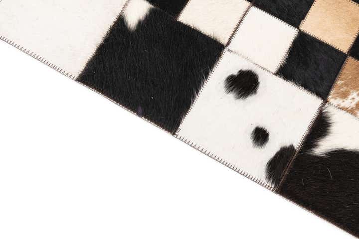 5' 1 x 8' 1 Cowhide Leather Rug