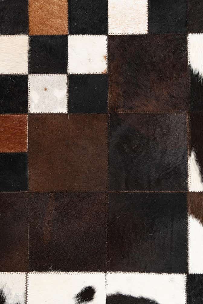 5' 1 x 8' 1 Cowhide Leather Rug