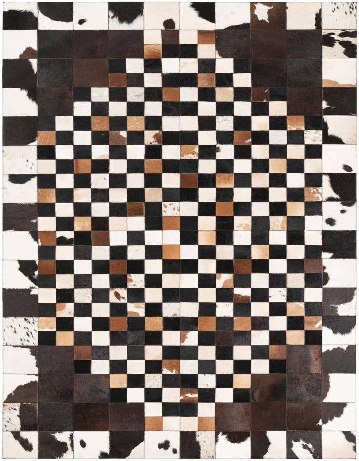 Detail image of 5' 1 x 8' 1 Cowhide Leather Rug