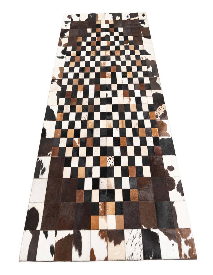 Detail image of 5' 1 x 8' 1 Cowhide Leather Rug