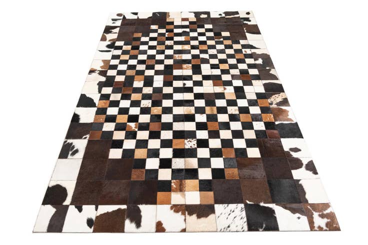 Detail image of 5' 1 x 8' 1 Cowhide Leather Rug