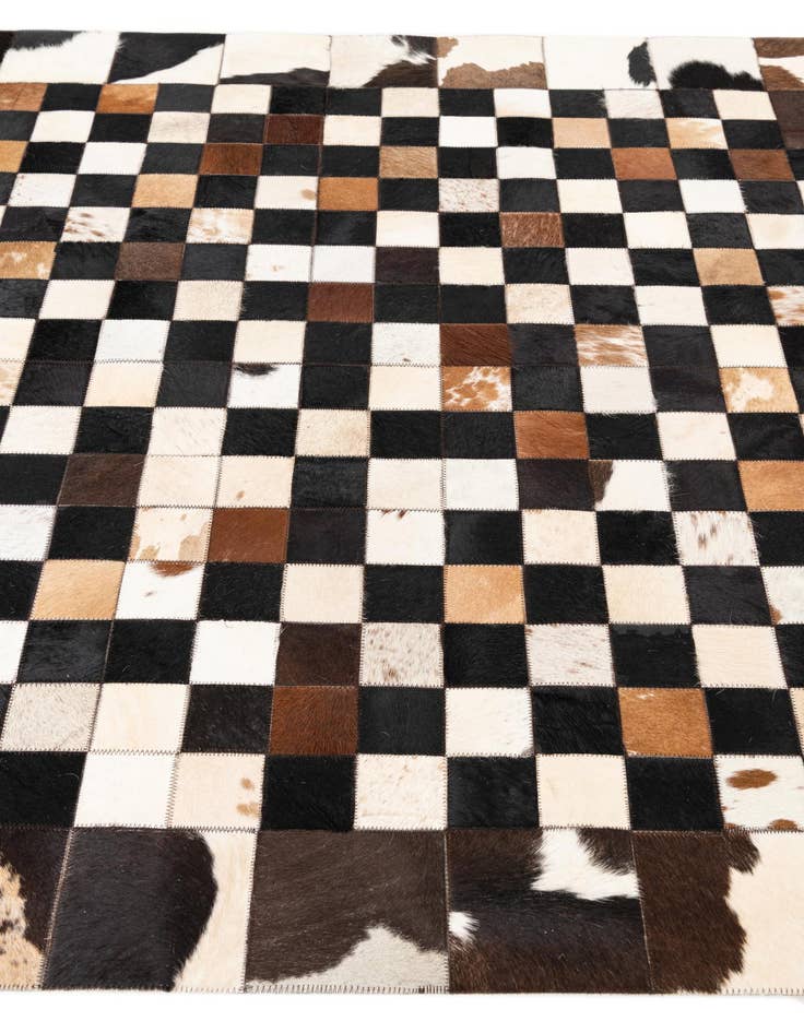 Detail image of 5' 1 x 8' 1 Cowhide Leather Rug