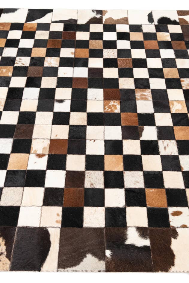 Detail image of 5' 1 x 8' 1 Cowhide Leather Rug