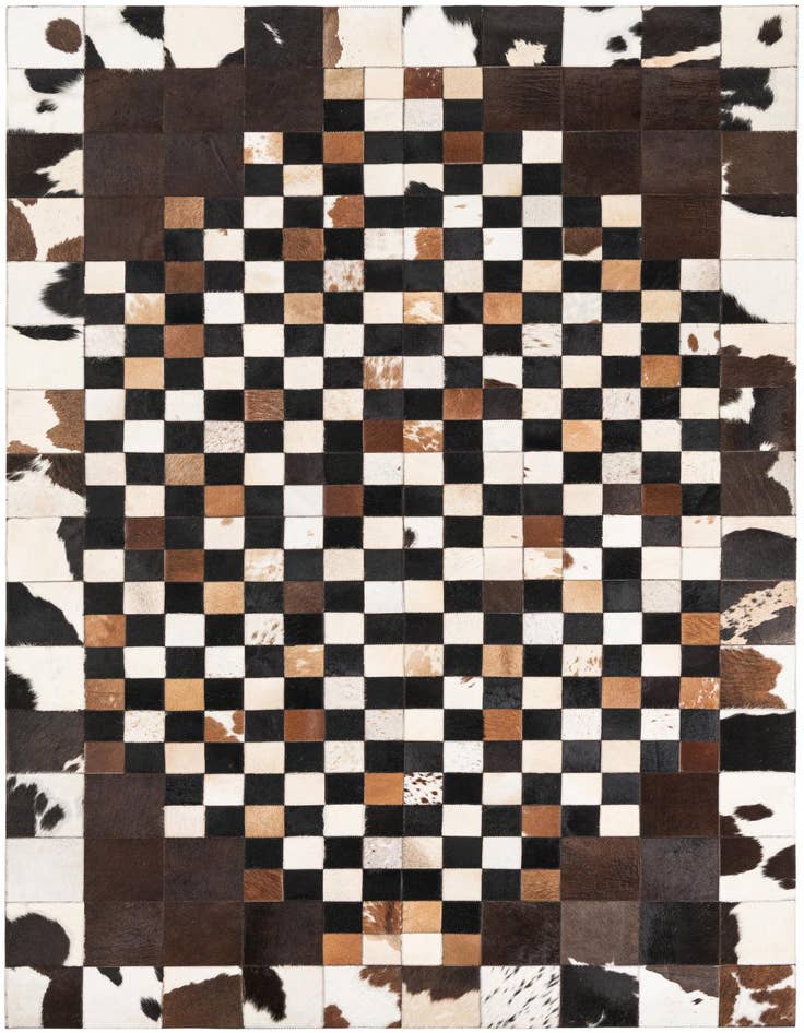 Detail image of 5' 1 x 8' 1 Cowhide Leather Rug
