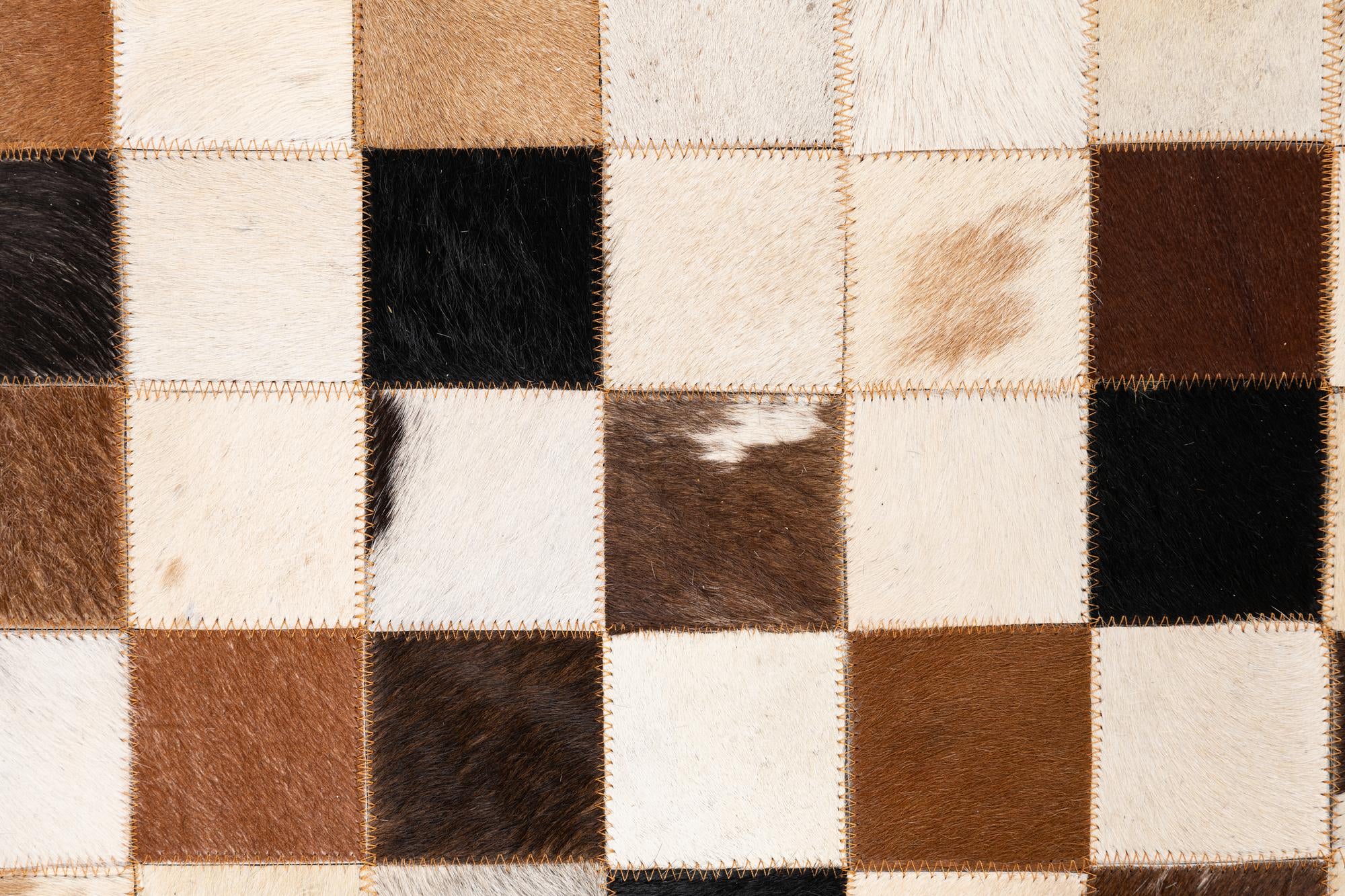 5' 1 x 8' Cowhide Leather Rug