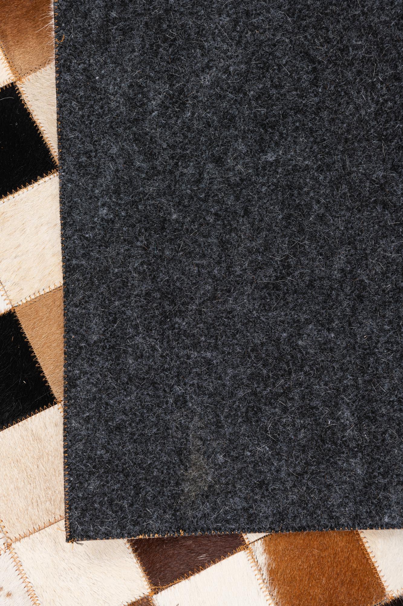 5' 1 x 8' Cowhide Leather Rug