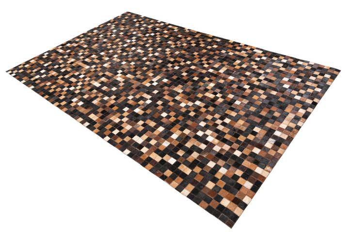 5' 1 x 7' 10 Cowhide Leather Rug