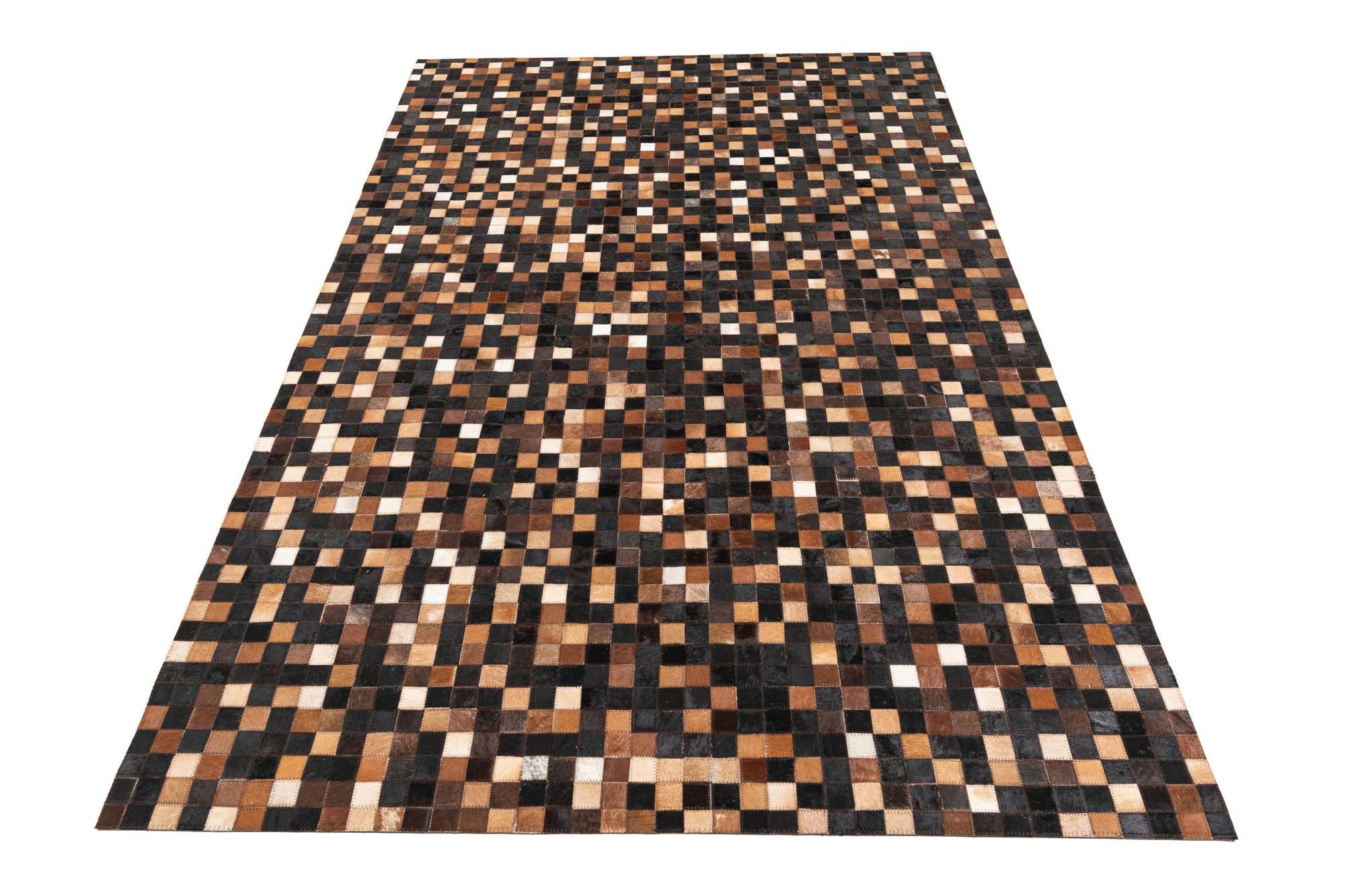 5' 1 x 7' 10 Cowhide Leather Rug