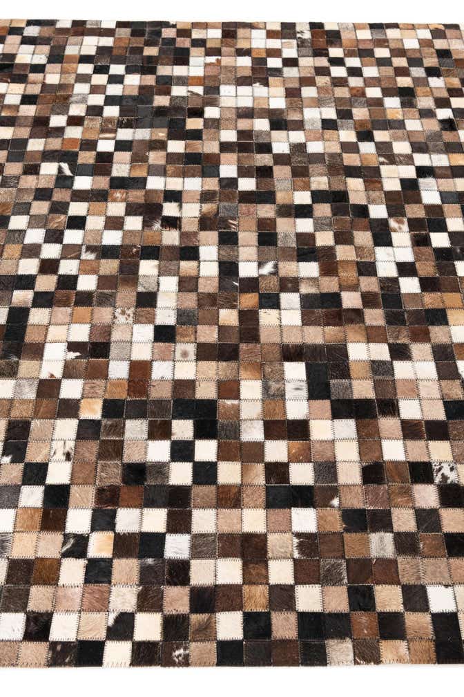 5' 1 x 8' Cowhide Leather Rug