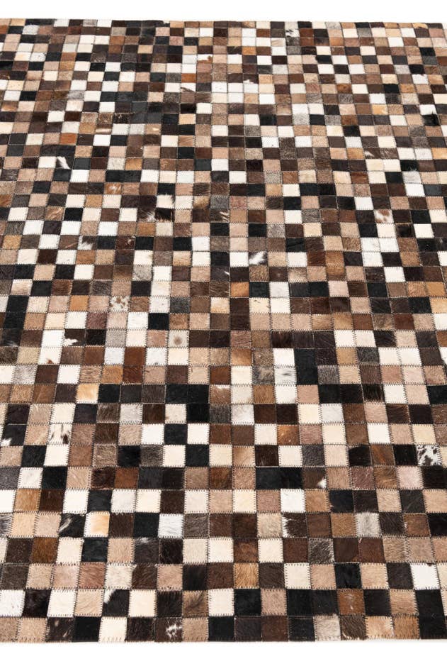 Detail image of 5' 1 x 8' Cowhide Leather Rug