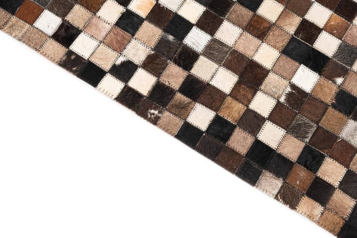 Detail image of 5' 1 x 8' Cowhide Leather Rug
