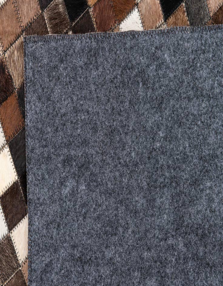 Detail image of 5' 1 x 8' Cowhide Leather Rug