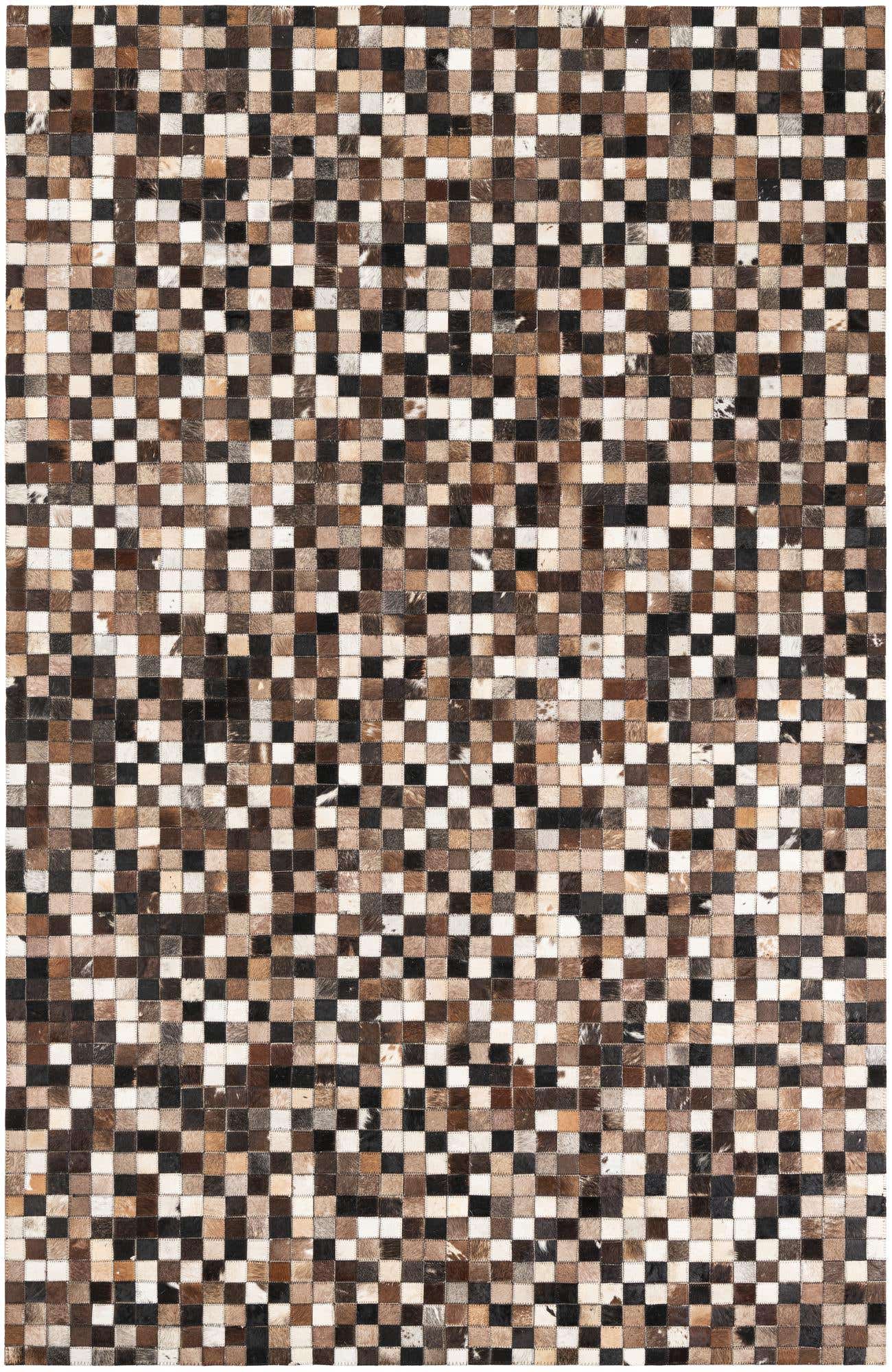 5' 1 x 8' Cowhide Leather Rug
