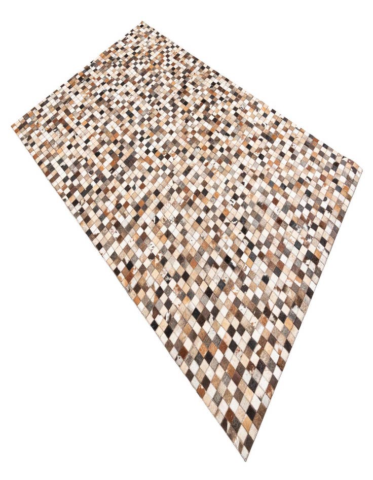 Detail image of 5' 1 x 8' Cowhide Leather Rug