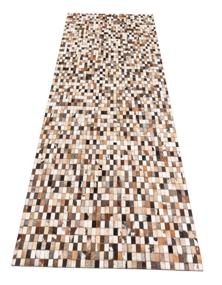 Detail image of 5' 1 x 8' Cowhide Leather Rug