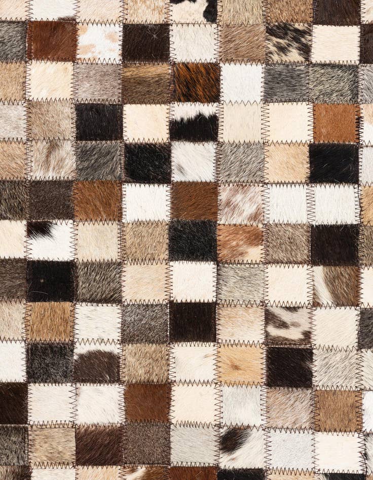 Detail image of 5' 1 x 8' Cowhide Leather Rug