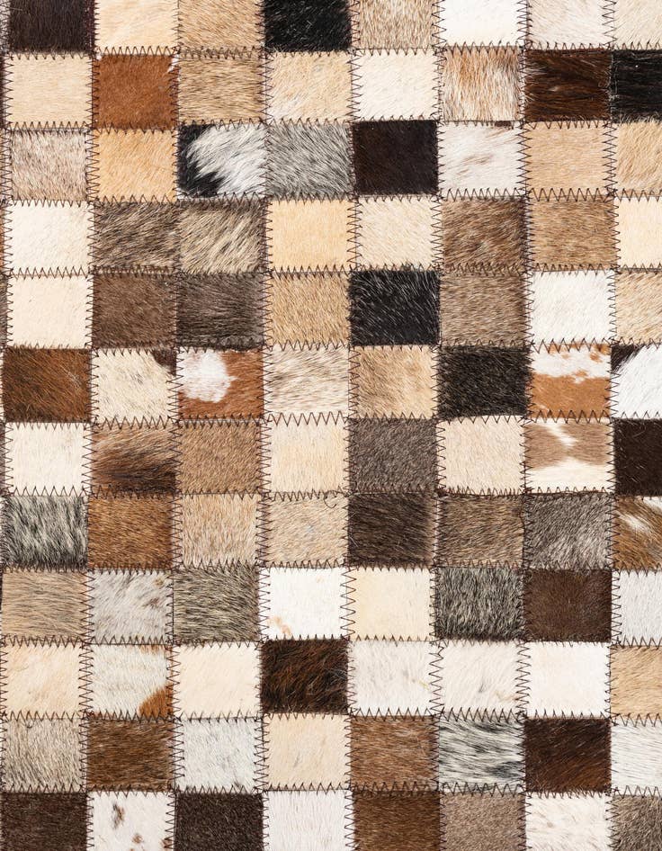 Detail image of 5' 1 x 8' Cowhide Leather Rug