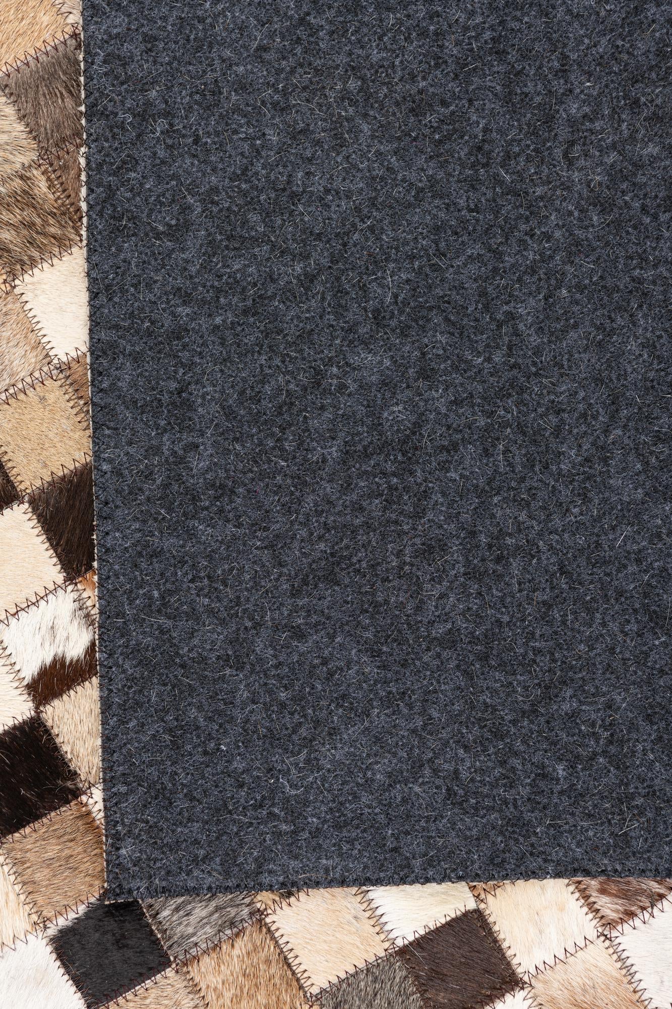 5' 1 x 8' Cowhide Leather Rug