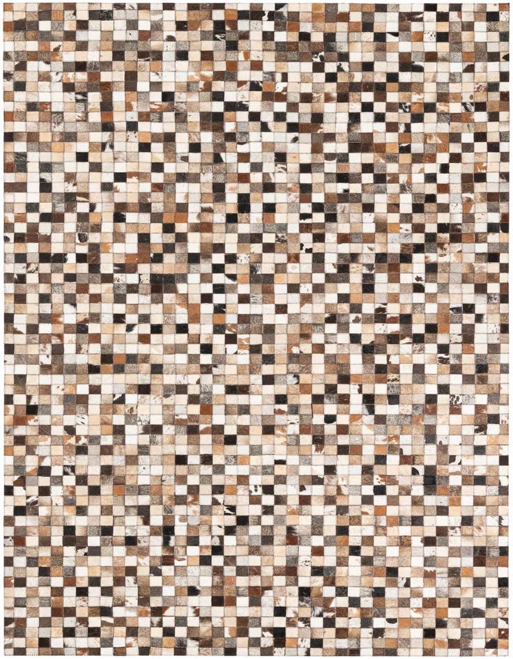 Detail image of 5' 1 x 8' Cowhide Leather Rug