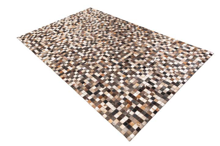 5' 1 x 8' Cowhide Leather Rug