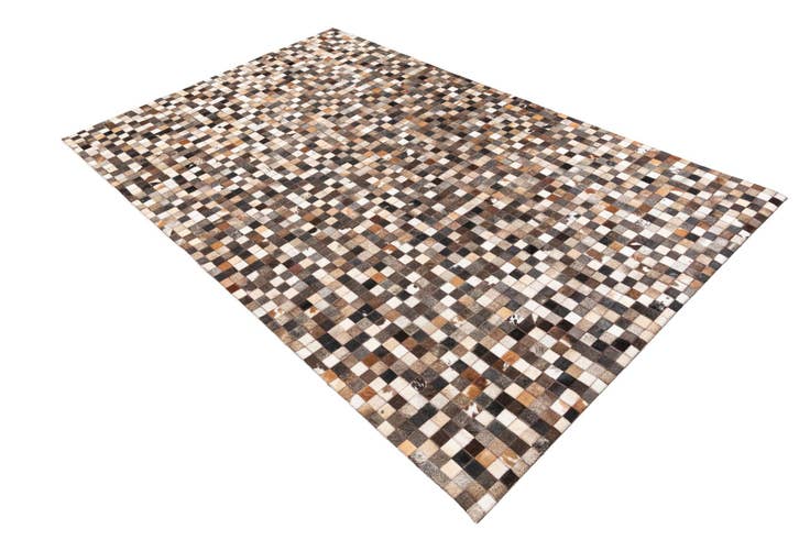Detail image of 5' 1 x 8' Cowhide Leather Rug