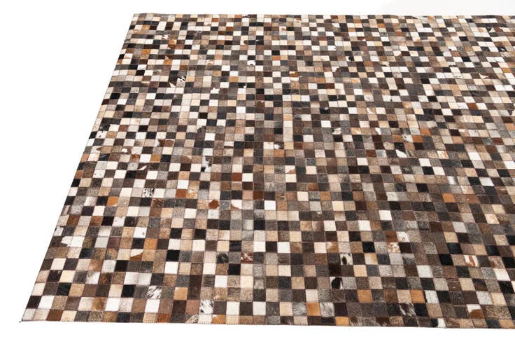 Detail image of 5' 1 x 8' Cowhide Leather Rug