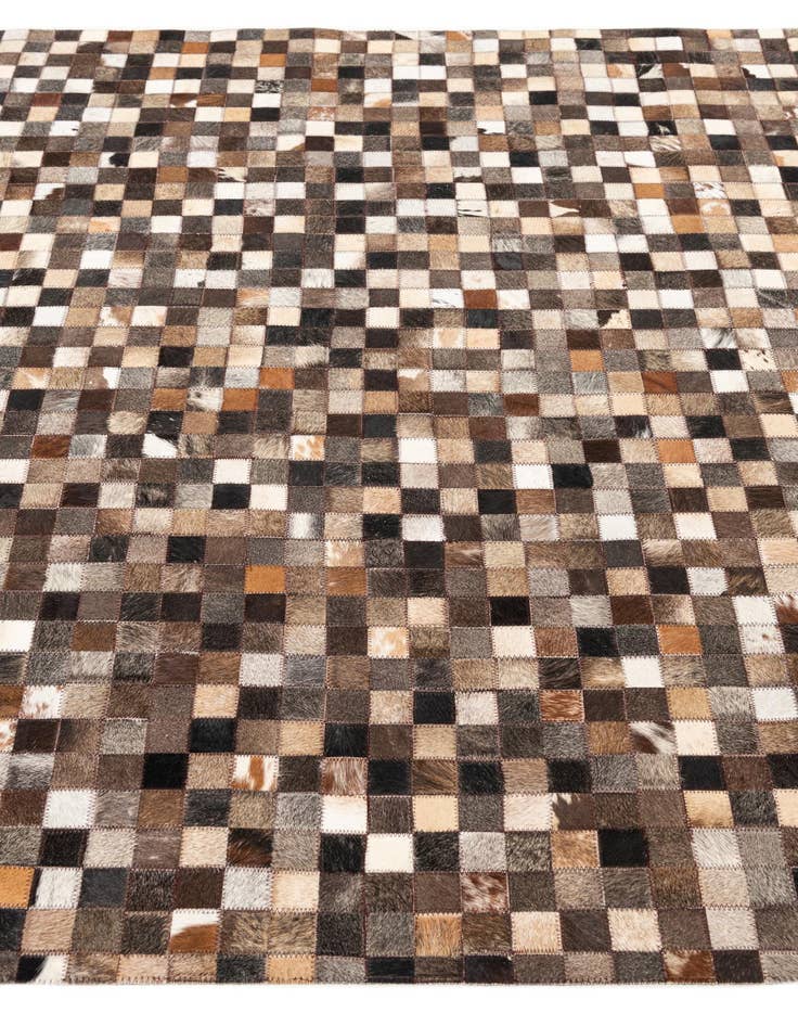 Detail image of 5' 1 x 8' Cowhide Leather Rug