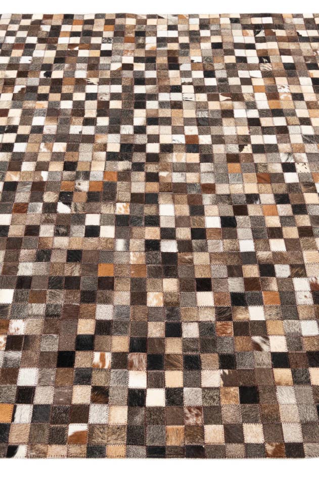 Detail image of 5' 1 x 8' Cowhide Leather Rug