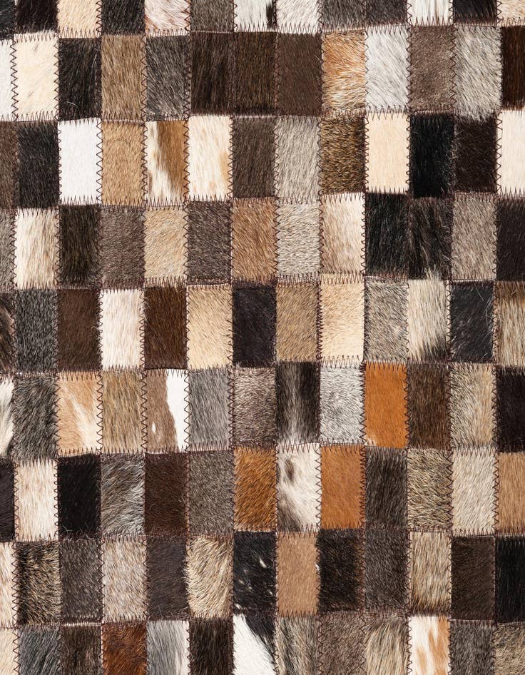 Detail image of 5' 1 x 8' Cowhide Leather Rug
