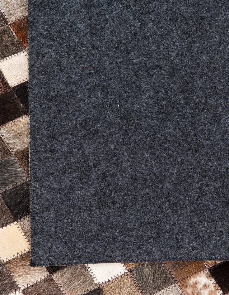 Detail image of 5' 1 x 8' Cowhide Leather Rug