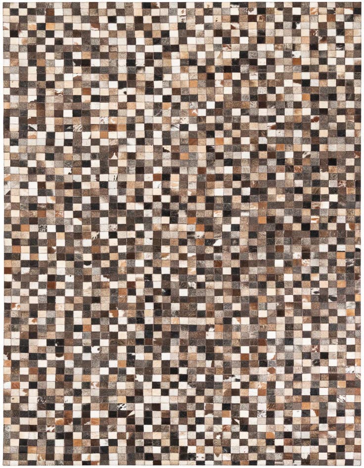 Detail image of 5' 1 x 8' Cowhide Leather Rug
