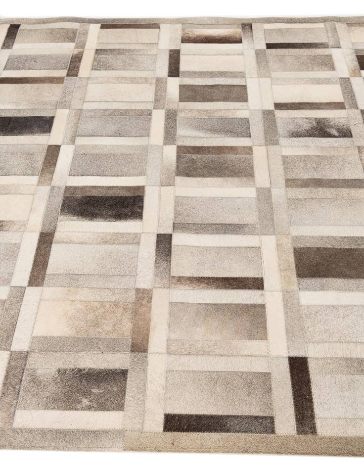 Detail image of 5' 4 x 7' 8 Cowhide Leather Rug