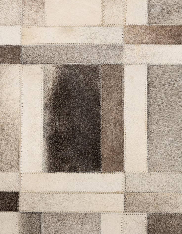 Detail image of 5' 4 x 7' 8 Cowhide Leather Rug