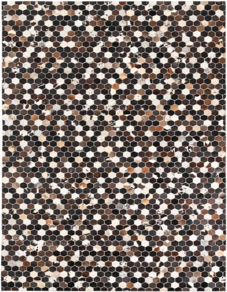 Detail image of 5' 2 x 8' Cowhide Leather Rug
