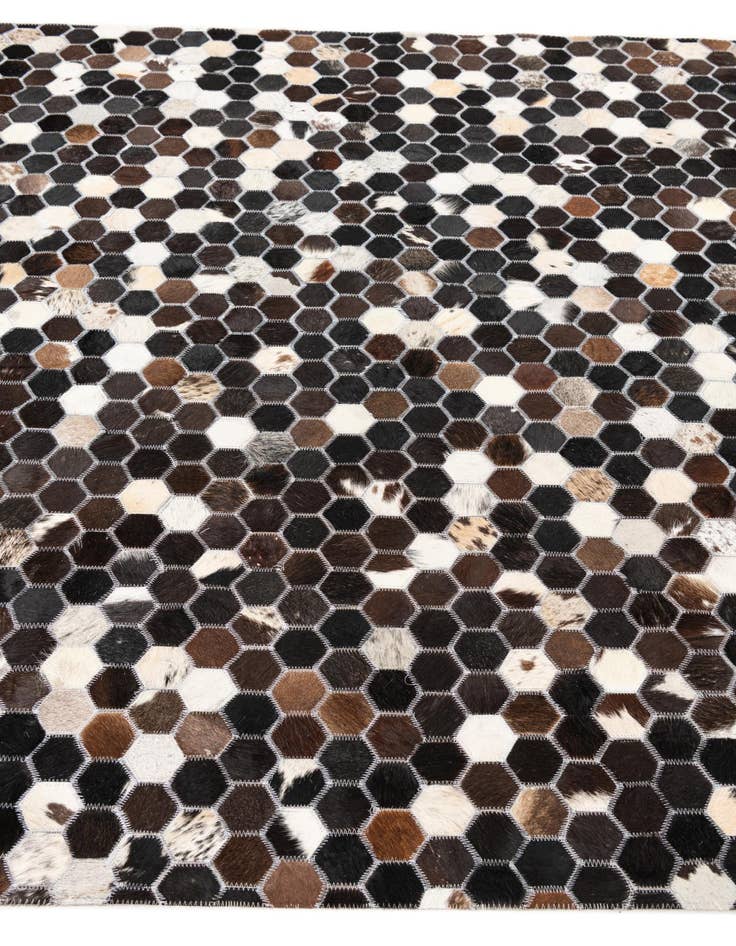 Detail image of 5' 1 x 7' 9 Cowhide Leather Rug