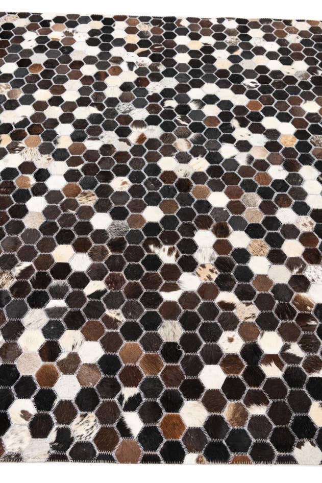 Detail image of 5' 1 x 7' 9 Cowhide Leather Rug