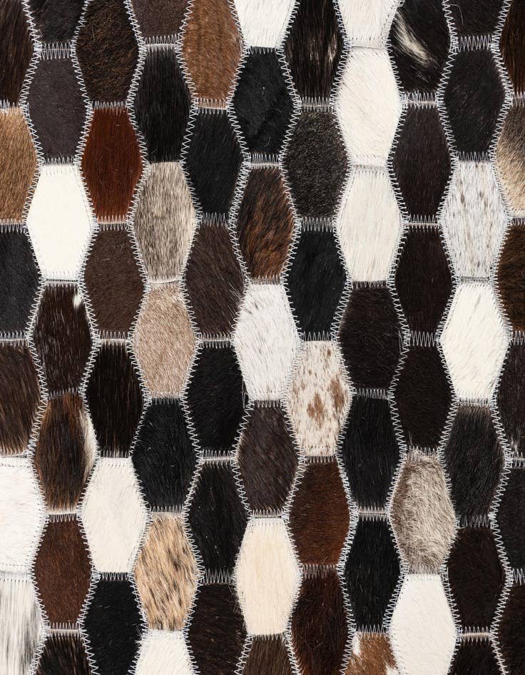 Detail image of 5' 1 x 7' 9 Cowhide Leather Rug