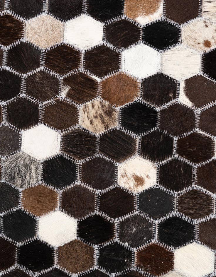 Detail image of 5' 1 x 7' 9 Cowhide Leather Rug